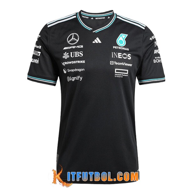 Camiseta de manga corta Mercedes Benz F1 Team Negro 2025
