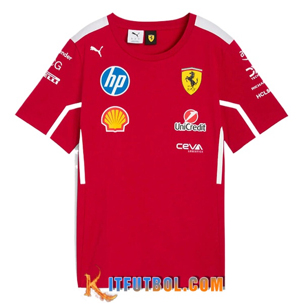 Camiseta de manga corta Scuderia Ferrari F1 Team Rojo 2025