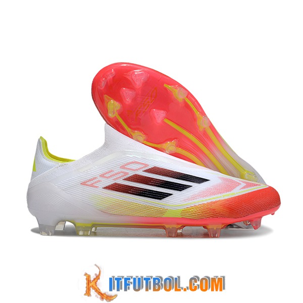 Adidas Botas De Fútbol F50 Elite Laceless FG Blanco/Naranja