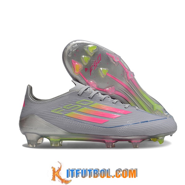 Adidas Botas De Fútbol F50 Elite FG Gris/Rosa -02