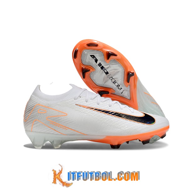 Nike Botas De Fútbol AIR Zoom Mercurial Vapor 16 Elite XXV FG Blanco/Naranja/Negro