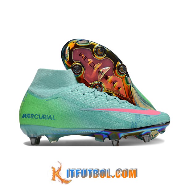 Nike Botas De Fútbol Air Zoom Mercurial Superfly IIX Elite SG Verde/Rosa