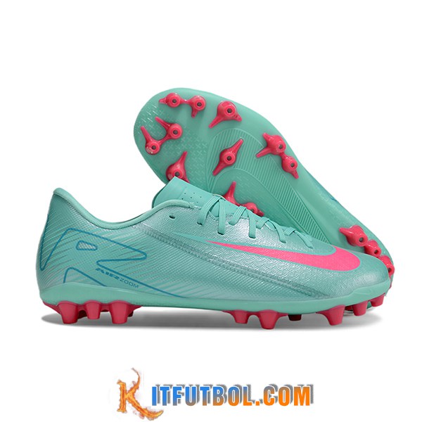 Nike Botas De Fútbol AIR ZOOM MERCURIAL VAPOR XVI ACADEMY X MBAPPE AG Verde/Rosa
