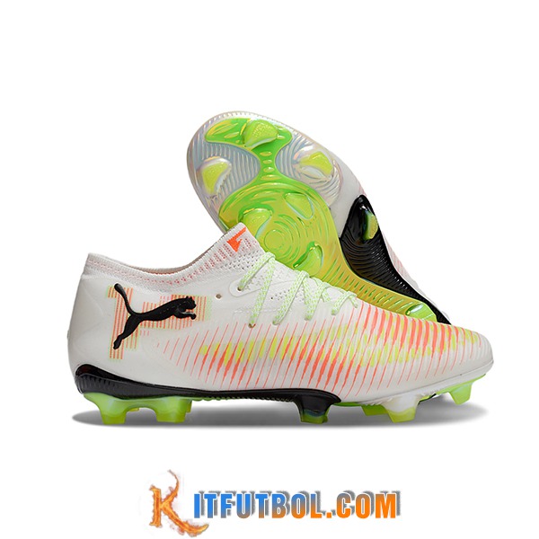 PUMA Botas De Fútbol FUTURE 8 ULTIMATE FG/AG Blanco/Naranja