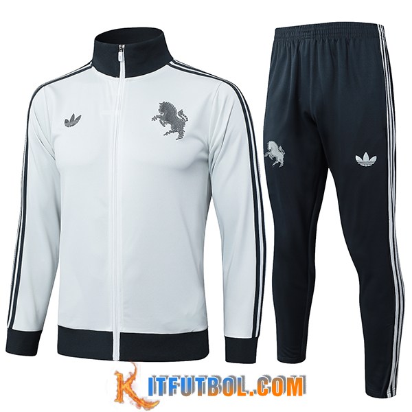 Chandal Equipos De Futbol Chaquetas Juventus Gris Claro 2025/2026