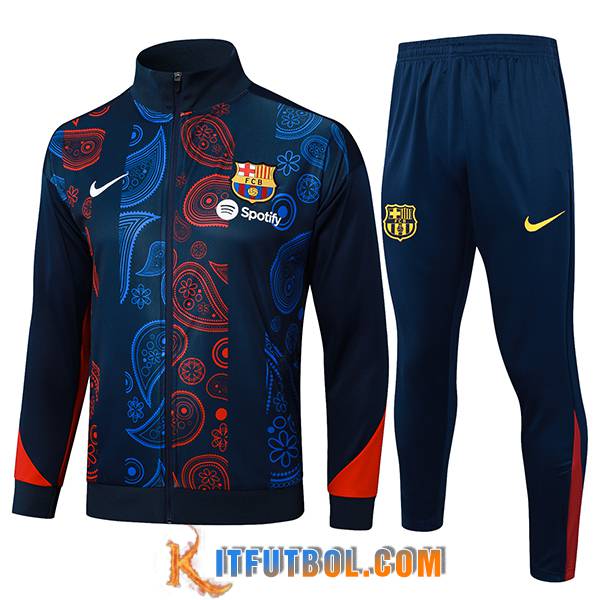 Chandal Equipos De Futbol Chaquetas FC Barcelona Azul/Rojo 2025/2026