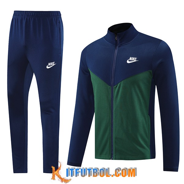 Chandal Equipos De Futbol Chaquetas Nike Azul/Verde 2025/2026