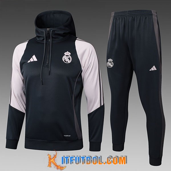 Chaqueta Con Capucha Chandal Real Madrid Ninos Gris Oscuro 2025/2026