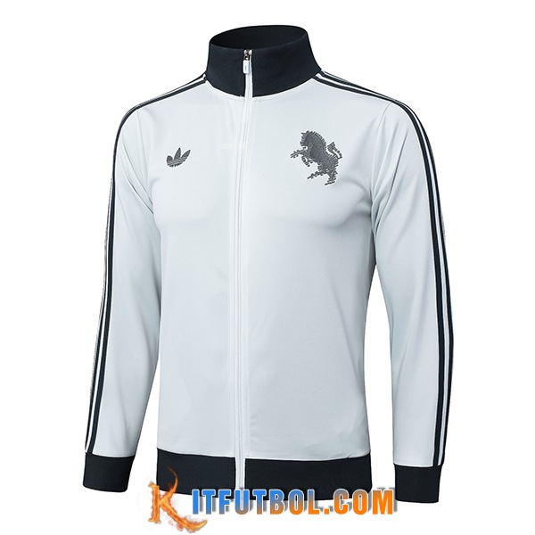 Chaquetas Futbol Juventus Gris Claro 2025/2026