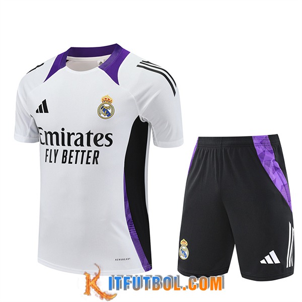 Camiseta Entrenamiento Real Madrid Blanco/Negro/Violeta 2025/2026