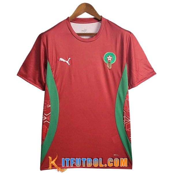 Camiseta Entrenamiento Maroc Rojo/Verde 2025/2026