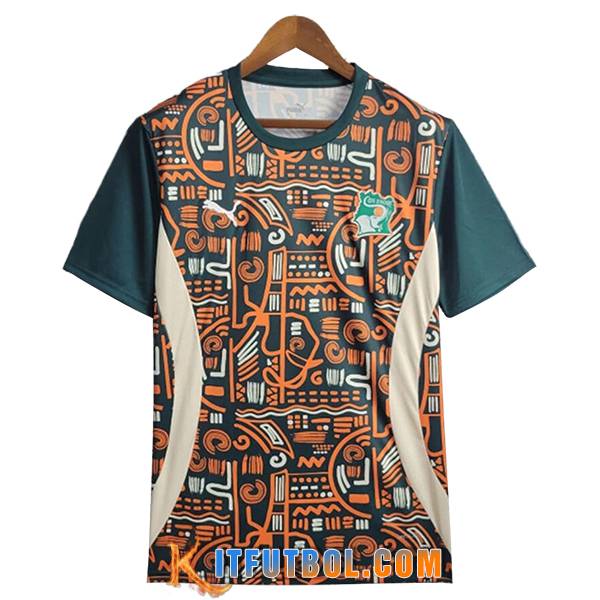 Camiseta Entrenamiento Costa De Marfil Naranja/Verde 2025/2026