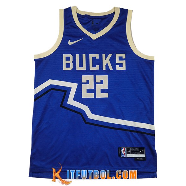 Camisetas NBA Milwaukee Bucks (MIDDLETON #22) 2025/26 Azul/Blanco