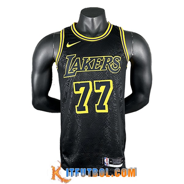 Camisetas NBA Los Angeles Lakers (DONCIC #77) 2025/26 Negro/Amarillo