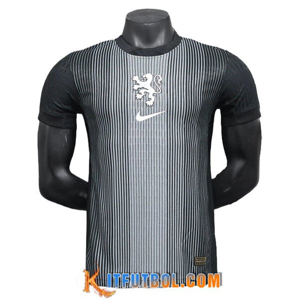 Camiseta Equipo Nacional Países Bajos Portero Negro 2025/2026