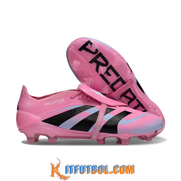 Adidas Botas De Fútbol 25 Predator Elite Tongue FG Rosa/Negro/Azul
