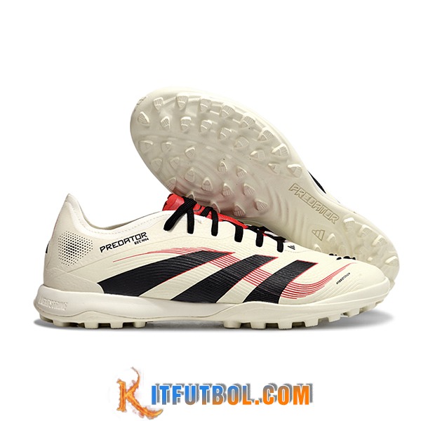 Adidas Botas De Fútbol PREDATOR 25 ELITE TF BOOTS Beige/Negro/Rojo