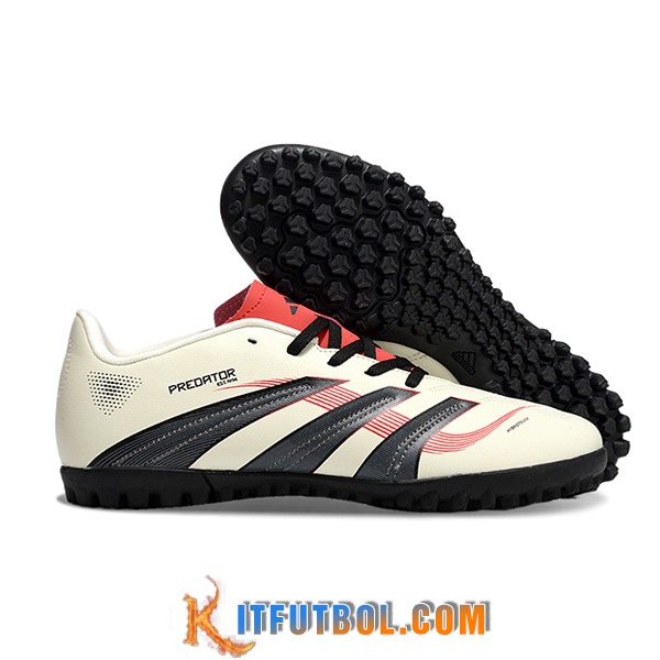 Adidas Botas De Fútbol Predator Club TF Beige/Negro/Rojo