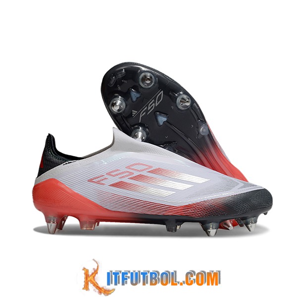 Adidas Botas De Fútbol F50 Elite Laceless SG Blanco/Naranja