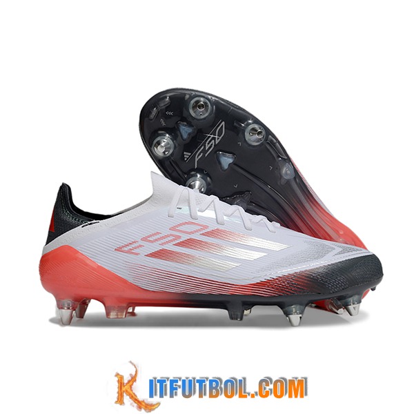 Adidas Botas De Fútbol F50 Elite SG Blanco/Naranja -02