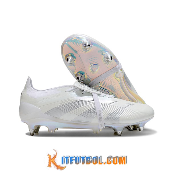 Adidas Botas De Fútbol Predator Elite Tongue SG Blanco/Gris
