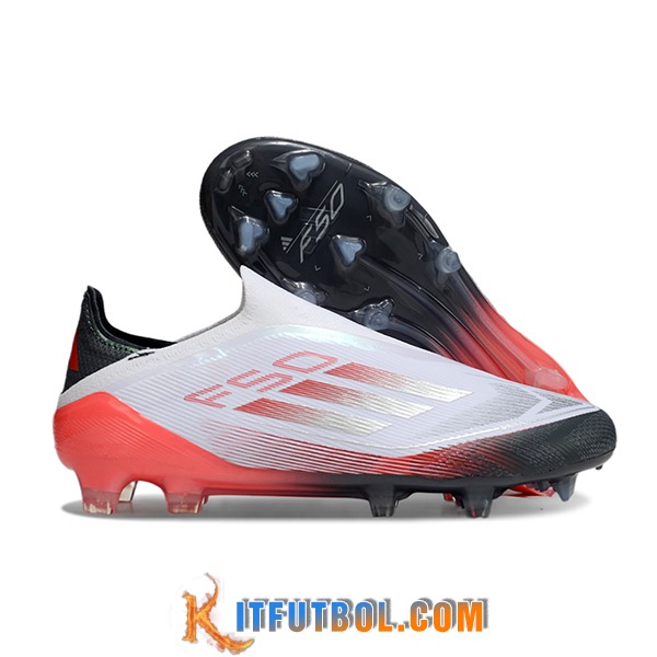 Adidas Botas De Fútbol F50 Elite Laceless FG Blanco/Naranja/Negro