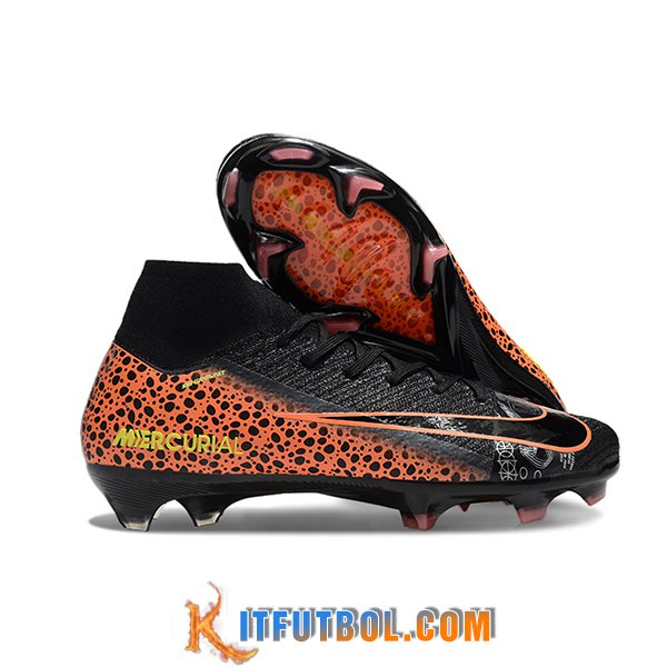 Nike Botas De Fútbol Air Zoom Mercurial Superfly IIX Elite FG Negro/Naranja