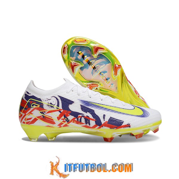 Nike Botas De Fútbol AIR Zoom Mercurial Vapor 16 Elite XXV FG Blanco/Violeta/Rojo/Amarillo