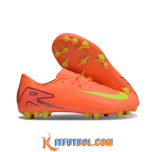 Nike Botas De Fútbol AIR ZOOM MERCURIAL VAPOR XVI ACADEMY X MBAPPE AG Naranja/Amarillo