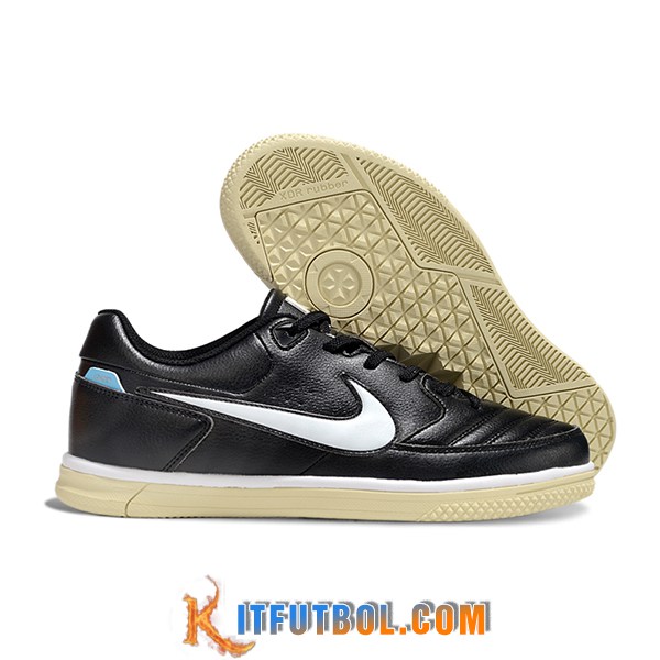 Nike Botas De Fútbol Gato IC Negro/Blanco -02