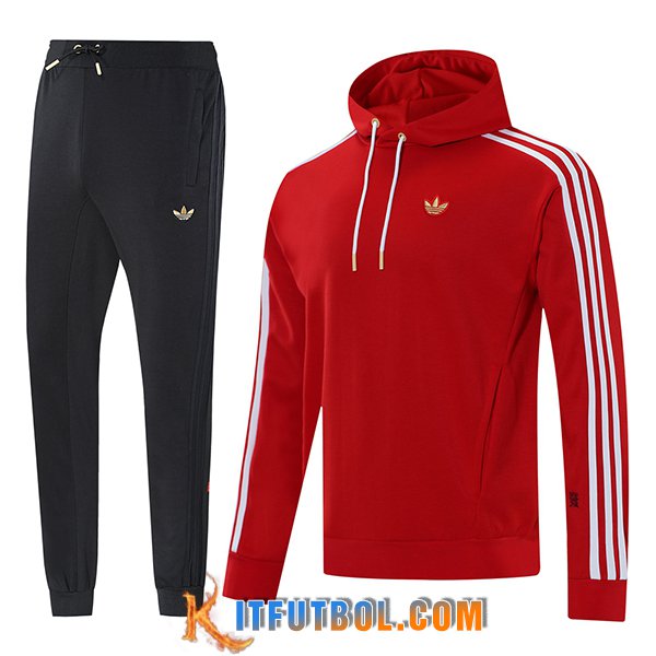 Chaqueta Con Capucha Chandal Adidas Rojo/Blanco 2025/2026