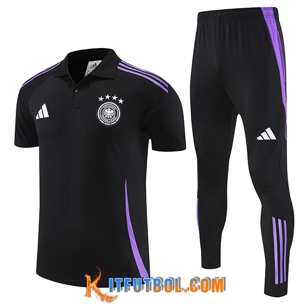 Camiseta Polo Alemania Negro/Violeta 2025/2026