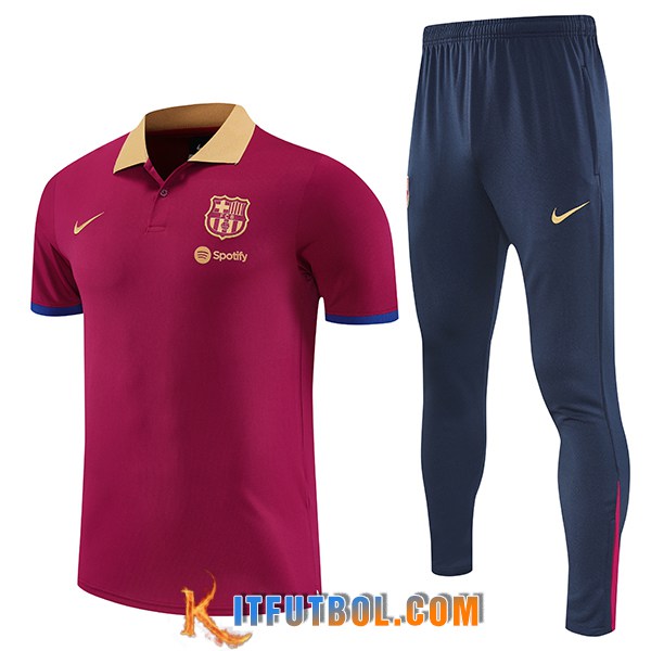 Camiseta Polo FC Barcelona Rojo 2025/2026