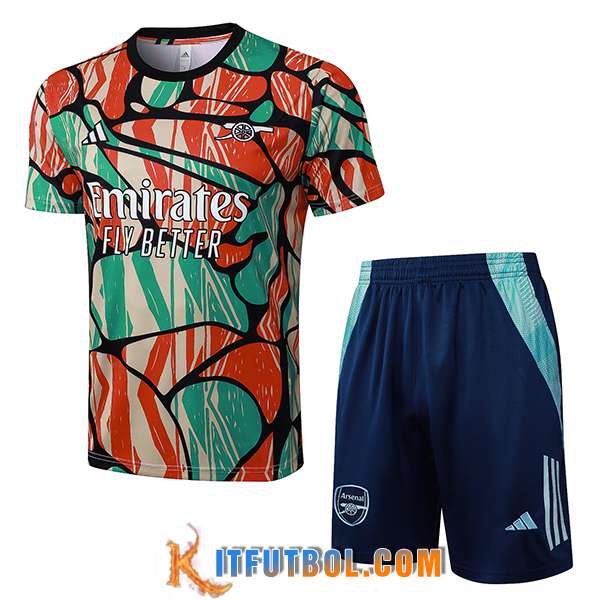 Camiseta Entrenamiento Arsenal Naranja/Verde 2025/2026