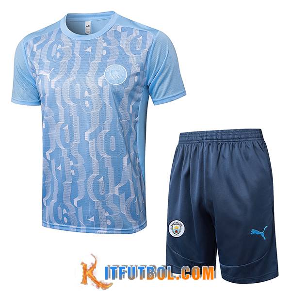 Camiseta Entrenamiento Manchester City Azul/Blanco 2025/2026