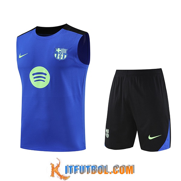 Camiseta Entrenamiento sin mangas FC Barcelona Azul/Negro/Verde 2025/2026