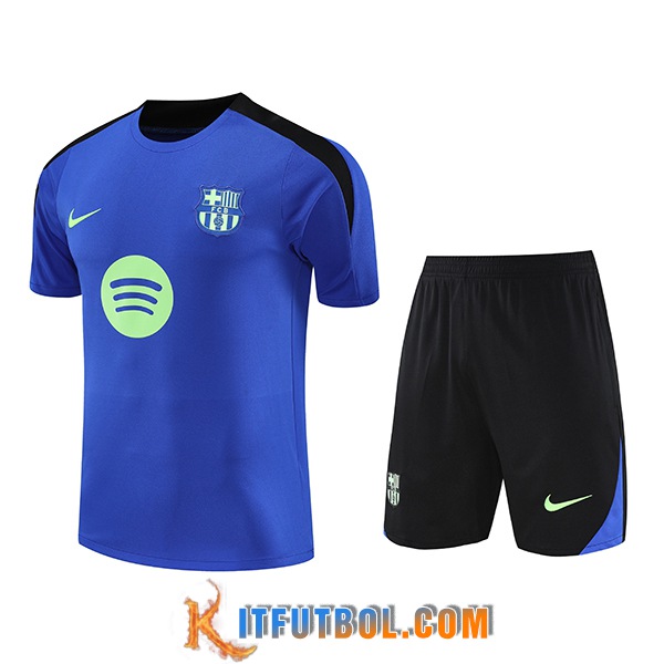 Camiseta Entrenamiento FC Barcelona Azul/Negro/Verde 2025/2026