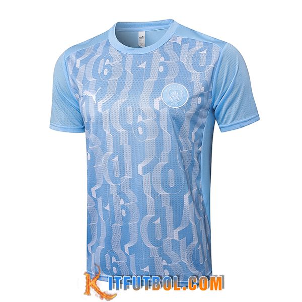 Camiseta Entrenamiento Manchester City Azul/Blanco 2025/2026