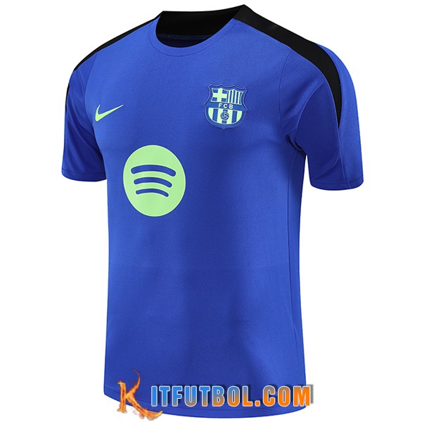 Camiseta Entrenamiento FC Barcelona Azul/Negro/Verde 2025/2026
