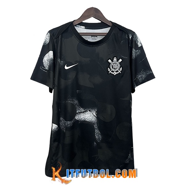 Camiseta Entrenamiento Corinthians Negro/Blanco 2025/2026