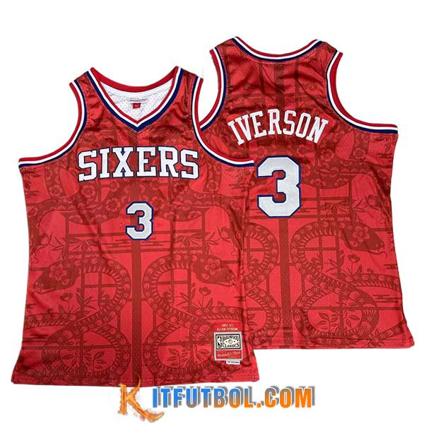 Camisetas NBA Philadelphia 76ers (IVERSON #3) 2025/26 Rojo