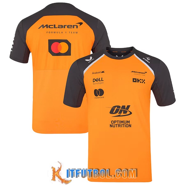 T-Shirt McLaren F1 Team Naranja/Negro 2025