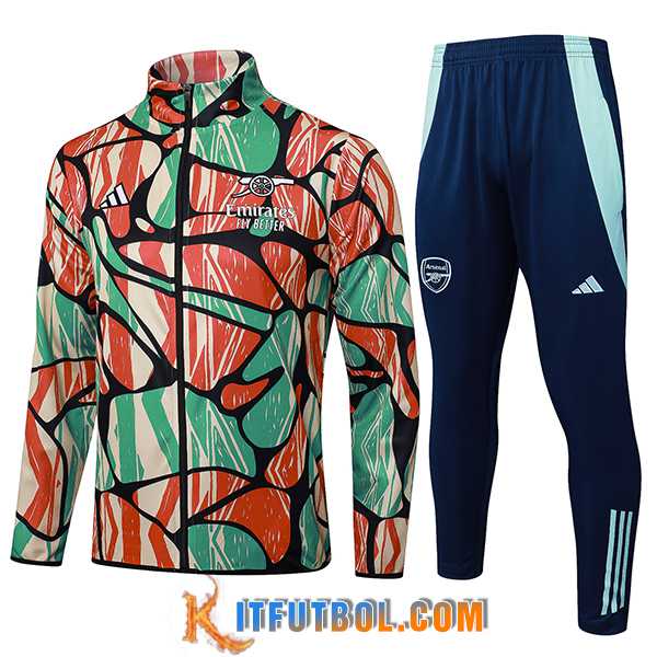 Chandal Equipos De Futbol Chaquetas Arsenal Verde/Rojo/Amarillo 2025/2026