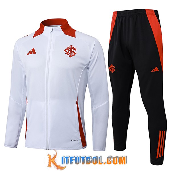 Chandal Equipos De Futbol Chaquetas SC Internacional Blanco/Rojo 2025/2026