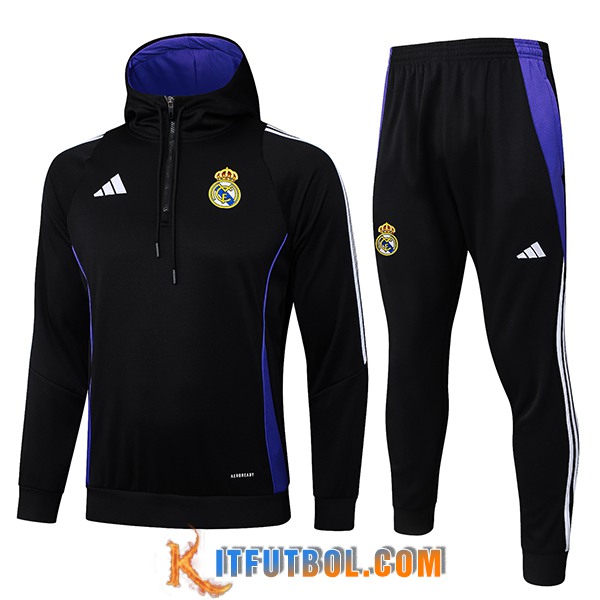 Chaqueta Con Capucha Chandal Real Madrid Negro 2025/2026