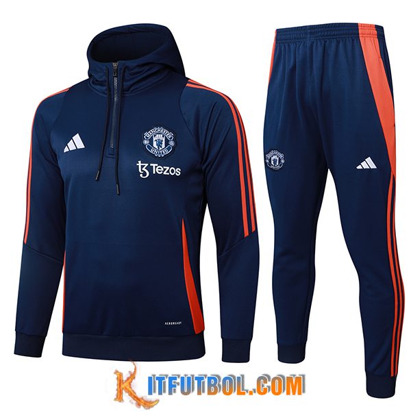 Chaqueta Con Capucha Chandal Manchester United azul real 2025/2026