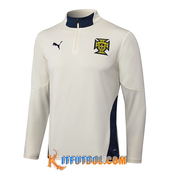 Sudadera De Entrenamiento Portugal Beige 2025/2026