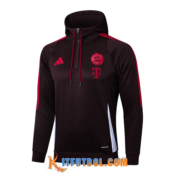 Sudadera De Entrenamiento Capucha Bayern Munich Marrón/Blanco 2025/2026