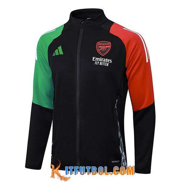Chaquetas Futbol Arsenal Negro/Verde/Rojo 2025/2026
