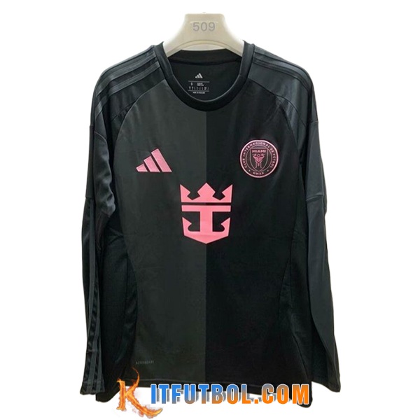Nueva Camisetas De Futbol Inter Miami CF Manga Largas Segunda 2025/2026